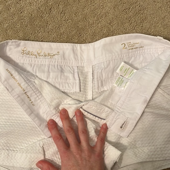 Lilly Pulitzer 5" Callahan Short Resort White Jacquard wave - Picture 3 of 8